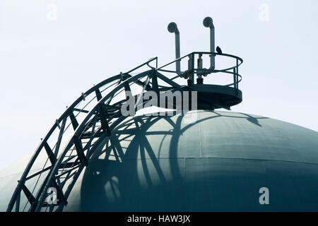 Gas-Tank, Schiffweiler, Saarland, Germany Stockfoto