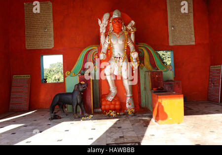 Herrn Bhairav; eine Inkarnation des Lords Shiva Stockfoto