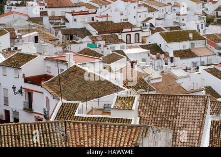 Olvera Anblick. Andalusien Stockfoto