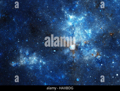 Blaue Nebel im Deep space Stockfoto