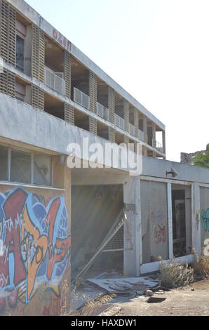 Fotos von einem verlassenen Hotel während einer Erkundung der Stadt Stockfoto