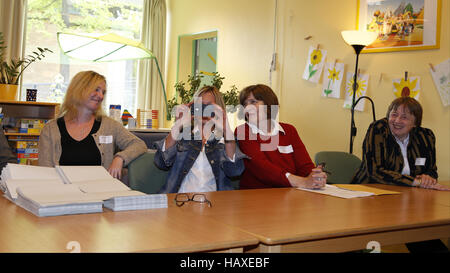 Wahlmänner-Stimmen in Berlin. Stockfoto