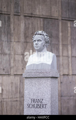 Franz Schubert, Büste, vertikal Stockfoto