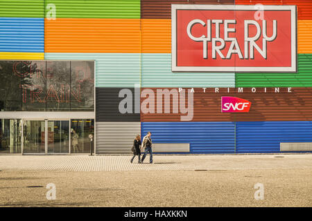 cite-du-Train -Eisenbahn-museum Stockfoto