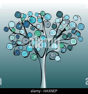 Bunte abstrakte Hintergrund Baum. Stock Vektor