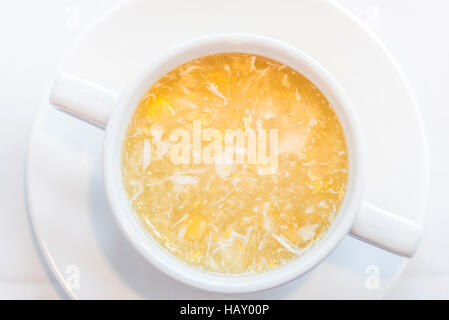 Zuckermais und Krabbensuppe, Groumet chinesische Küche Stockfoto