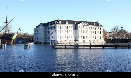 Niederländische National Maritime Museum (Scheepvaartmuseum) in Amsterdam, Niederlande. Stockfoto