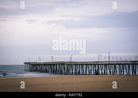 Die Fishing Pier in Virginia Beach, Virginia. Stockfoto