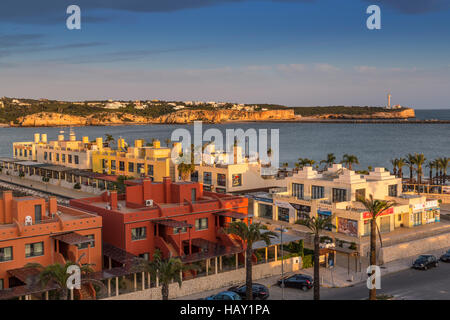 Praia da Rocha bei Dämmerung, Algarve, Portugal Stockfoto