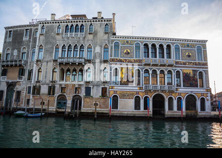 Venedig, Italien, Renaissance-Architektur des Palazzo Barbarigo am Canal Grande, nur Editorial Stockfoto