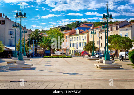 Mali Losinj quadratischen bunten Architektur, Dalmatien, Kroatien Stockfoto