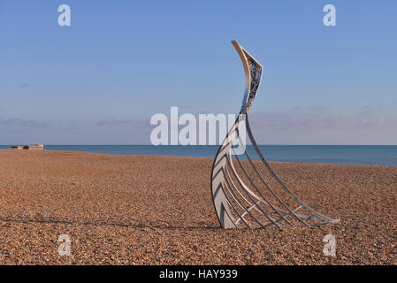 Die Landung, Skulptur von Leigh Dyer Stockfoto