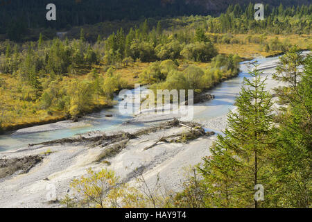 Isar Valley, Oberbayern, Deutschland Stockfoto