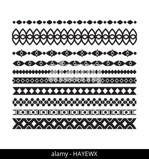 Satz von Vektor Rahmen und Linien. Horizontale Designelemente Stock Vektor