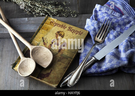 alten Kochbuch Stockfoto