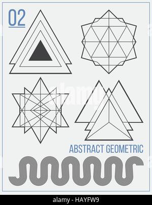 Set mit separaten abstrakte Vektor Figuren mit Titel Stock Vektor