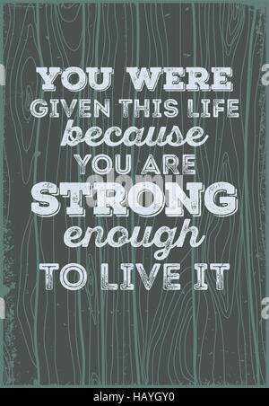 Vektor-Illustration mit handgezeichneten Schrift auf Holz Hintergrund Stock Vektor