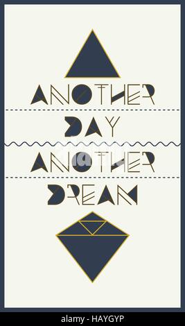 einfache geometrische motivational poster Stock Vektor