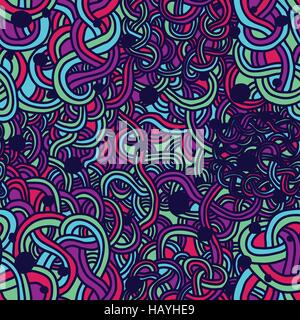-Handgemalte abstrakte Nudeln nahtlose Muster Stock Vektor