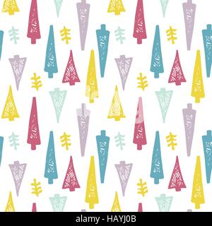 Nahtlose Muster Bäume zu entwerfen Stock Vektor