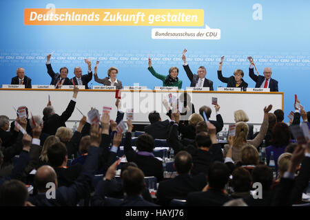 CDU sagen ja zu der Koalition Vertrag. Stockfoto