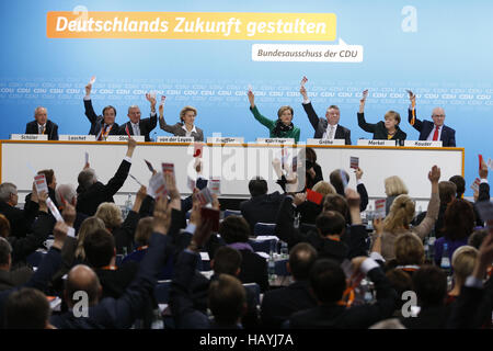 CDU sagen ja zu der Koalition Vertrag. Stockfoto