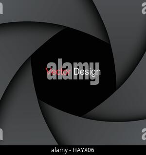 Hintergrund mit Objektiv-Verschluss-Vektor-Illustration. Stock Vektor