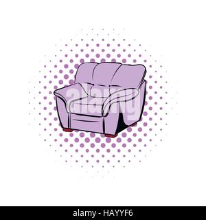 Rosa Sessel Comics-Symbol Stock Vektor