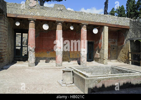Ausgrabungsstätte, Herculaneum, Kampanien, Italien Stockfoto