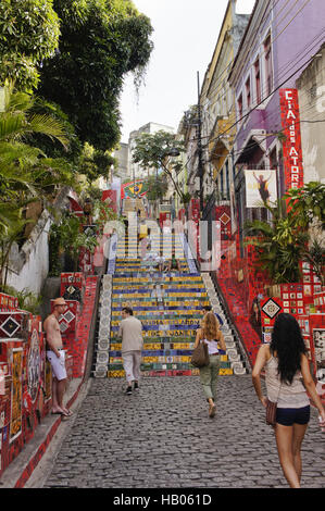 Rio De Janeiro, Lapa, Escadaria Selarón Stockfoto