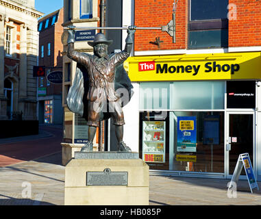 Geist des Karnevals-Statue in Bridgewater, Somerset, England UK Stockfoto