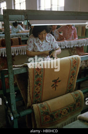 Teppichfabrik Shanghai, Shanghai, China Stockfoto