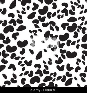 Handbemalte nahtlose Vektormuster mit Geparden, Leoparden Punkte, Stock Vektor