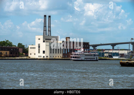 Die Skyline der Innenstadt Savannah Georgia USA Stockfoto