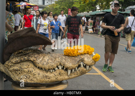 ASIEN THAILAND BANGKOK CHATUCHAK MARKT LEDER-SHOP Stockfoto