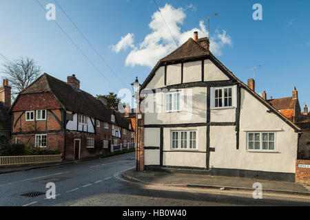 Herbsttag im Dorf Wickham, Hampshire, England. Stockfoto