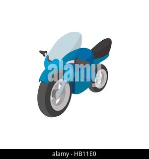 Motorrad blau Cartoon Ikone Stock Vektor