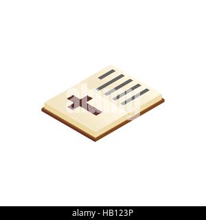 Bibel offen isometrischen 3d Symbol Stock Vektor