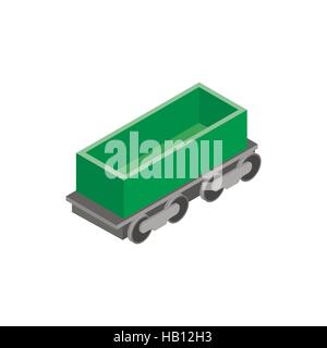 Offenen Waggon isometrische Symbol Stock Vektor