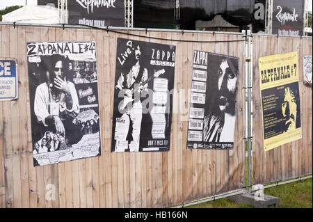 Poster auf der 26. Zappanale in Bad Doberan Stockfoto