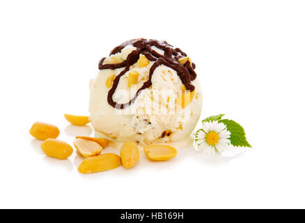 Eis mit Erdnüssen. Stockfoto