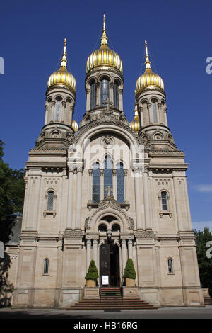 Russische orthodoxe Kirche, Wiesbaden Stockfoto