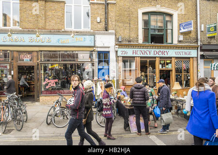 Casa blau, Hunky Dory Vintage-laden Stockfoto