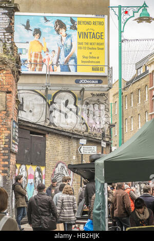 Bricklane Markt, Straßenszene Stockfoto