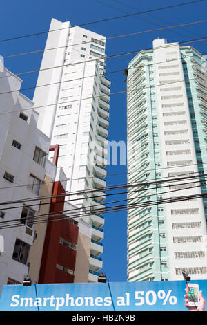 Apartment-Hochhäuser in Bocagrande, Cartagena Stockfoto