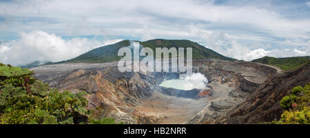 Panoramablick von Poas Vulkan Costa rica Stockfoto