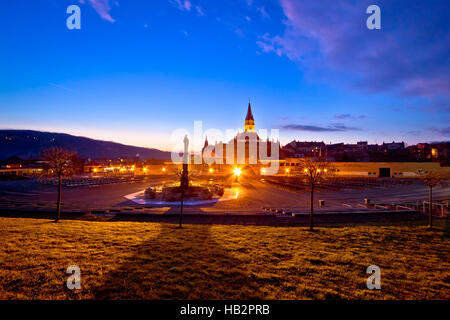 Marija Bistrica Schrein Abend Blick Stockfoto