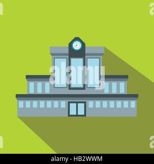 Railway Station-flach-Symbol Stock Vektor
