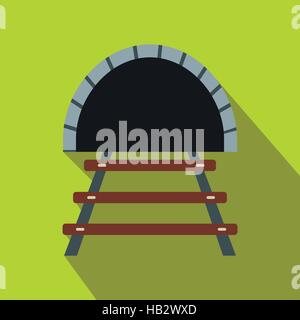 Eisenbahn Tunnel flache Symbol Stock Vektor