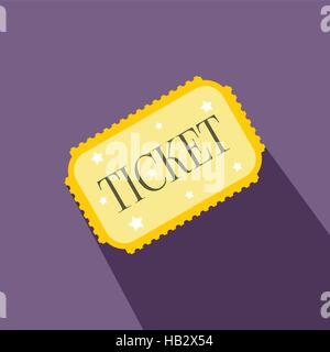 Flache Icon Vergnügungspark "Fahrkarte" Stock Vektor